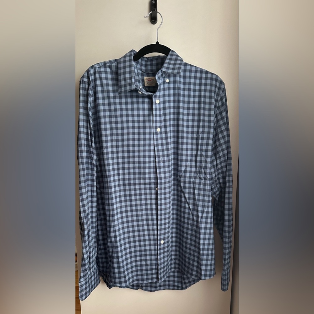 Faherty Movement Shirt Large Blue checkered